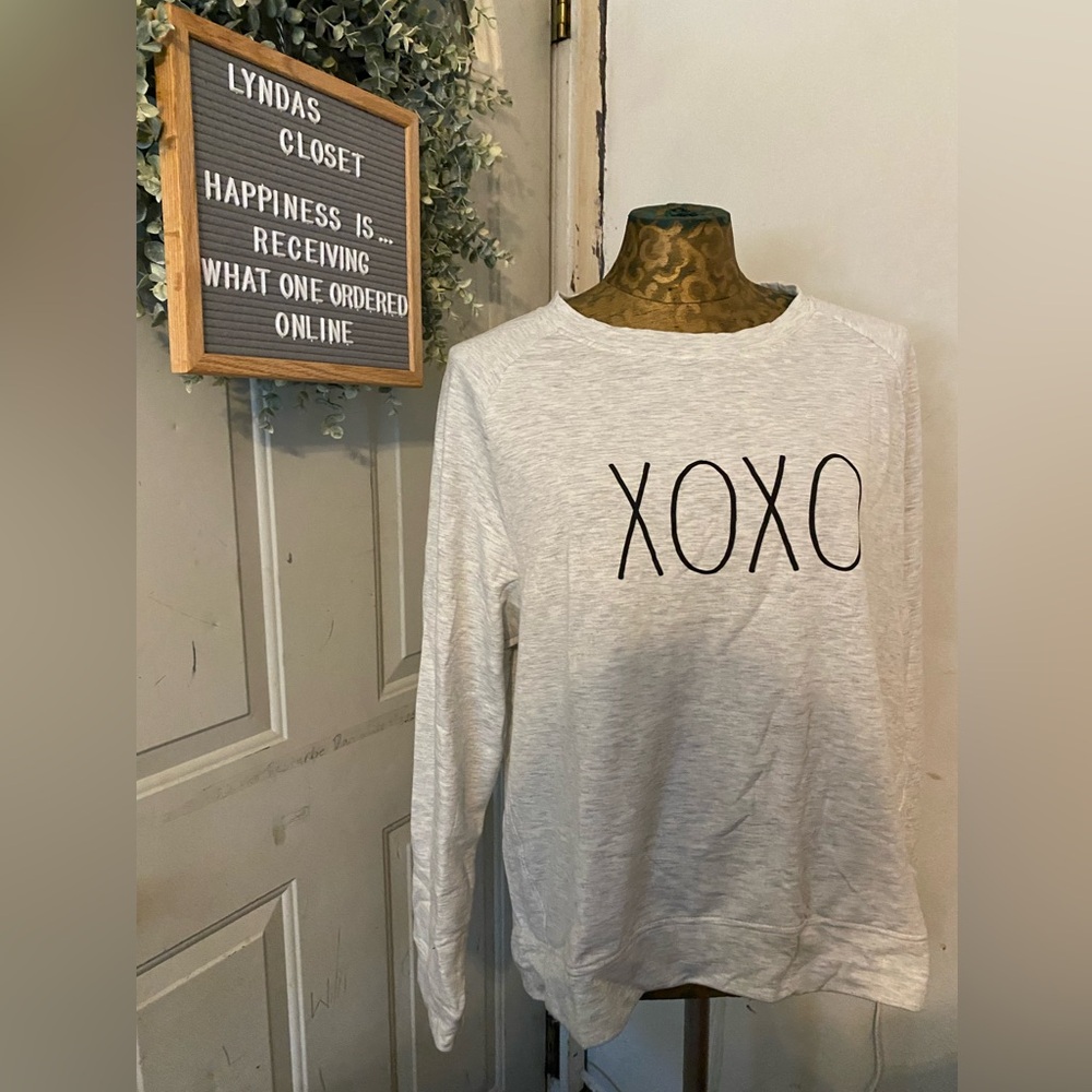 Rae Dunn XOXO Soft Knit Top Size XXL NWT